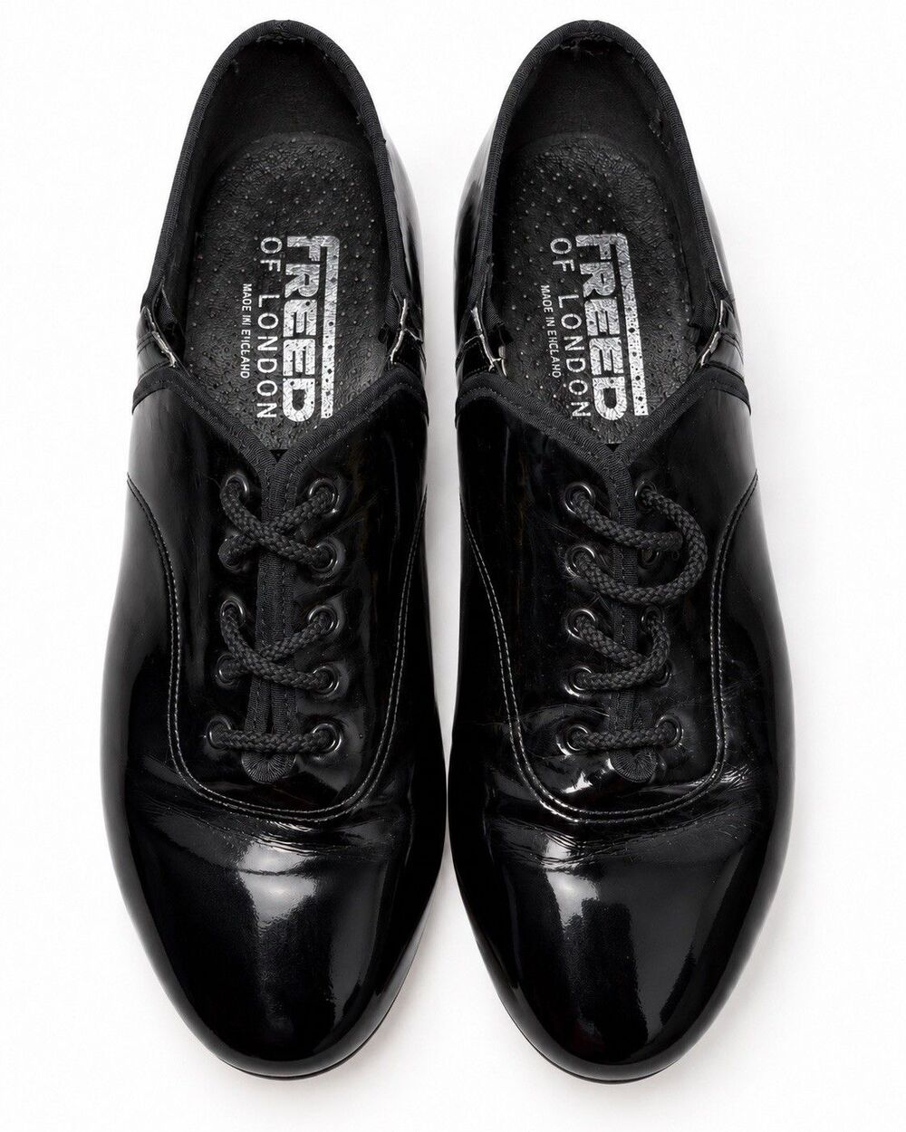 Freed of London Black Patent Ballroom Dance Shoes UK 8.5 Hand Lasted England